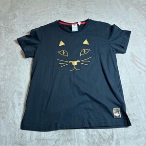 Puma x Charlotte Olympia Cat Face Graphic Tee Black Women’s M Streetwear RARE